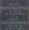 Grave of Walenty Napierkowski d. 1905 and Maria Napierkowski d. 1931
